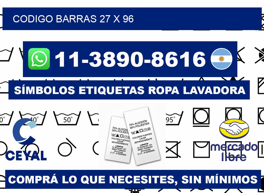 Codigo barras 27 x 96