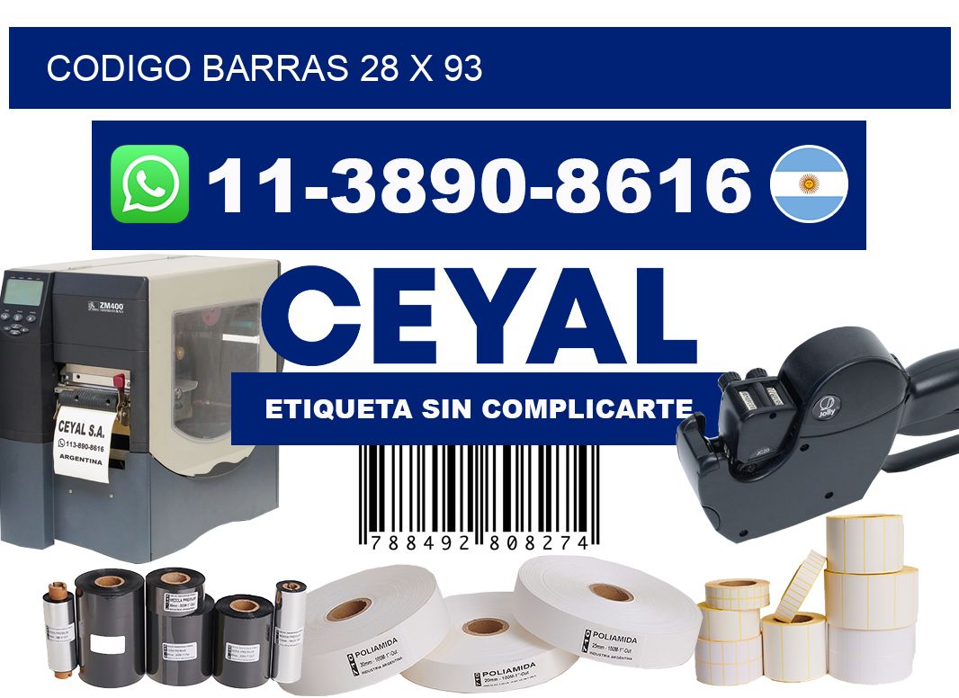 Codigo barras 28 x 93