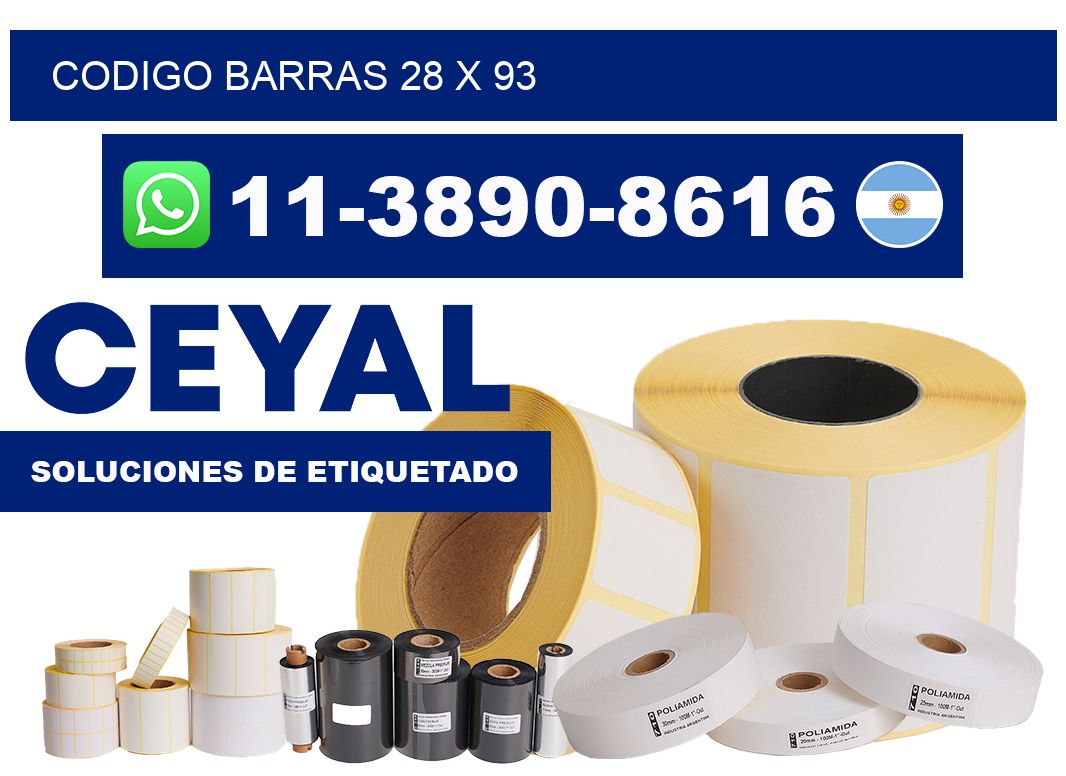 Codigo barras 28 x 93