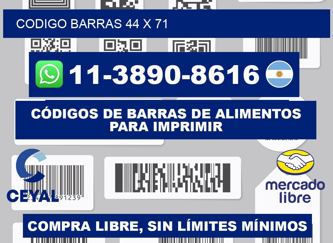 Codigo barras 44 x 71