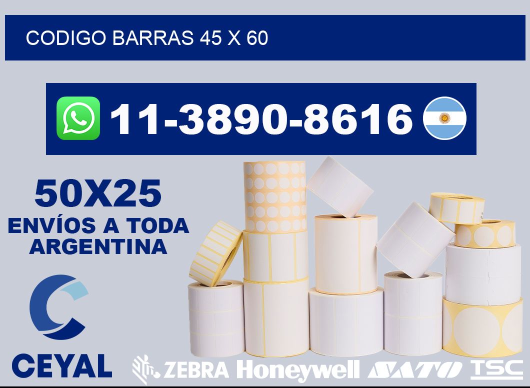 Codigo barras 45 x 60