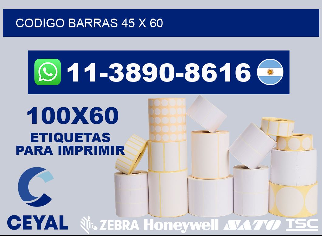 Codigo barras 45 x 60