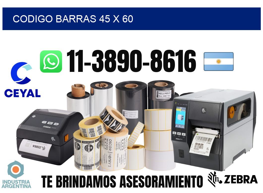 Codigo barras 45 x 60