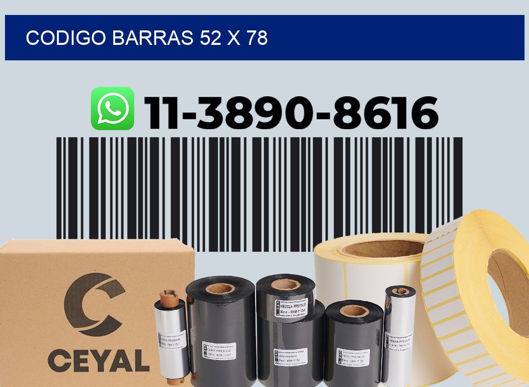 Codigo barras 52 x 78