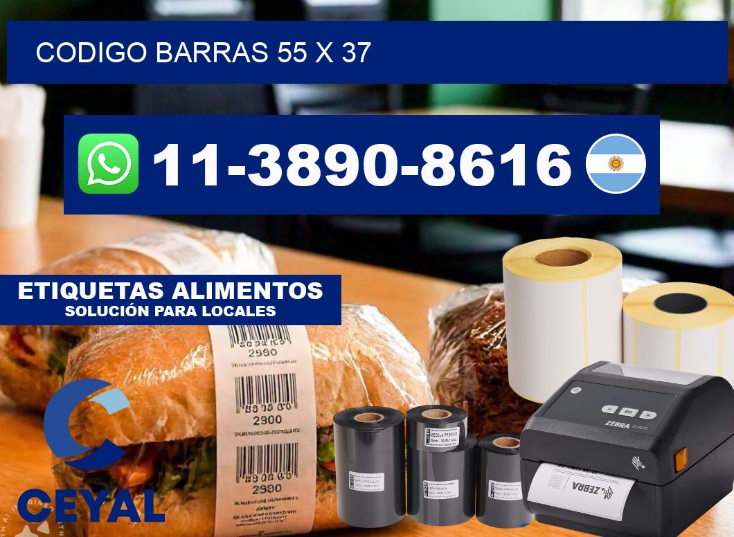Codigo barras 55 x 37