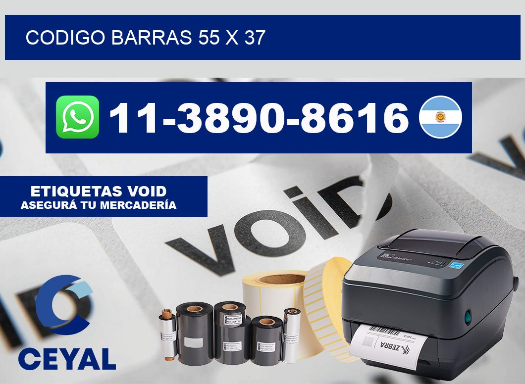 Codigo barras 55 x 37