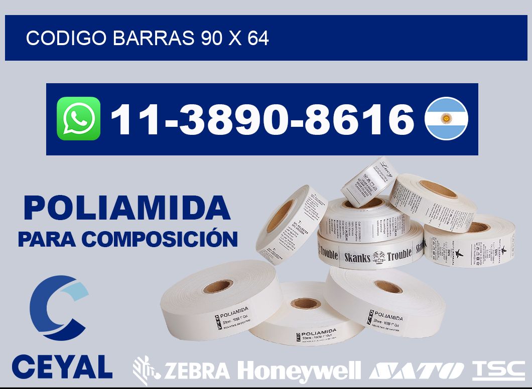 Codigo barras 90 x 64