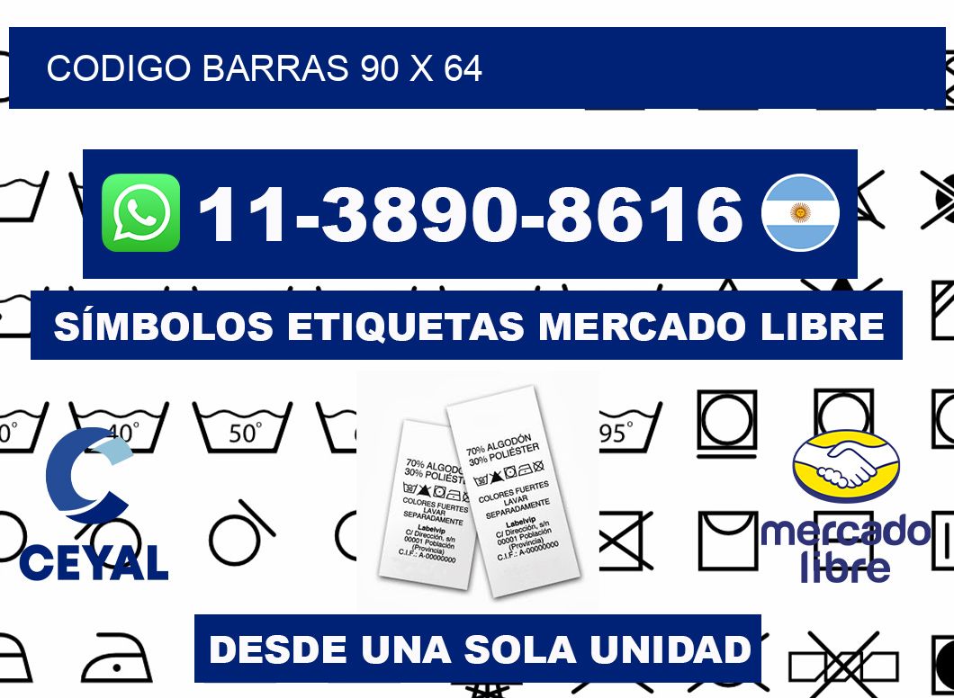 Codigo barras 90 x 64