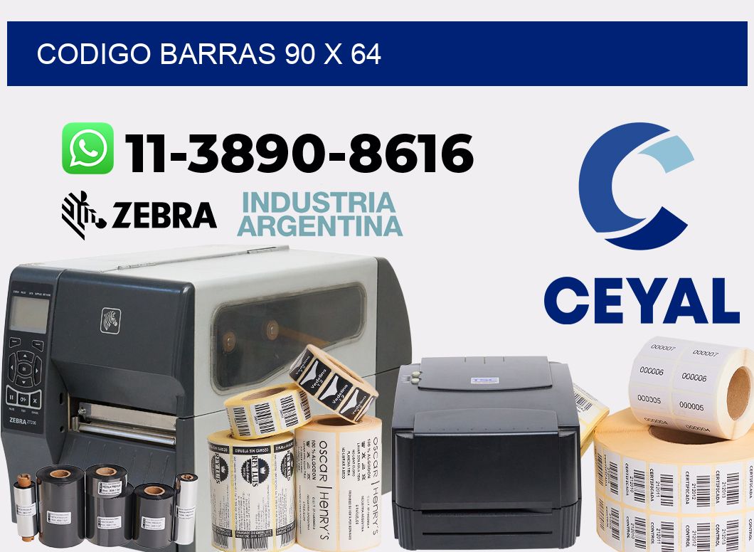 Codigo barras 90 x 64