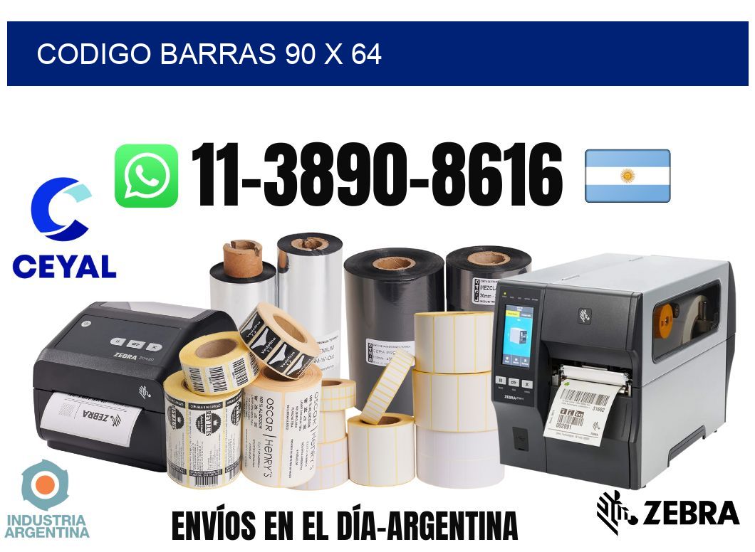 Codigo barras 90 x 64