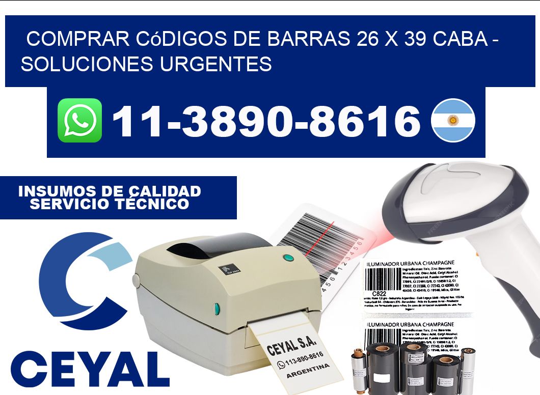 Comprar códigos de barras 26 x 39 CABA - soluciones urgentes
