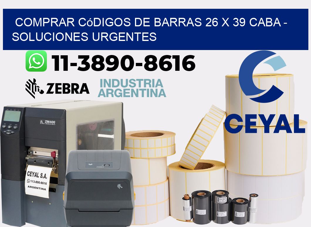 Comprar códigos de barras 26 x 39 CABA - soluciones urgentes