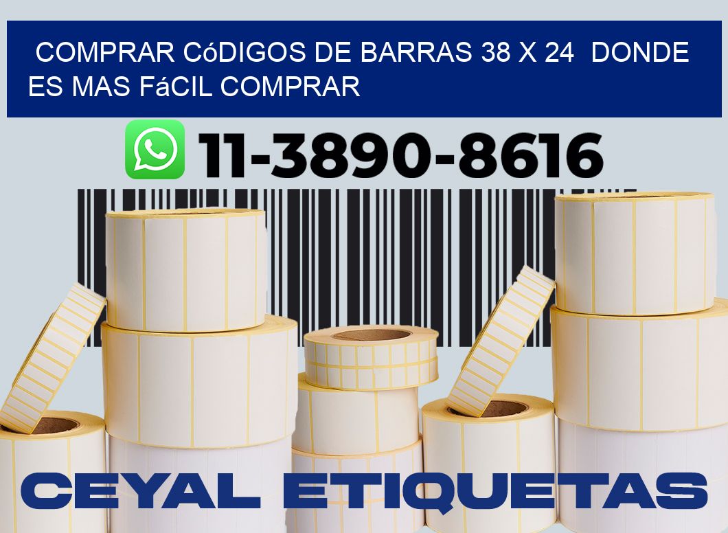Comprar códigos de barras 38 x 24  Donde es mas fácil comprar