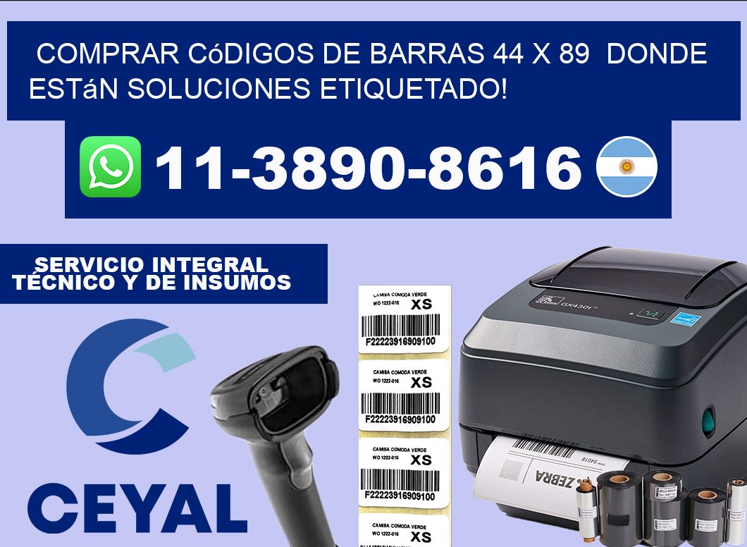 Comprar códigos de barras 44 x 89  donde están soluciones etiquetado!