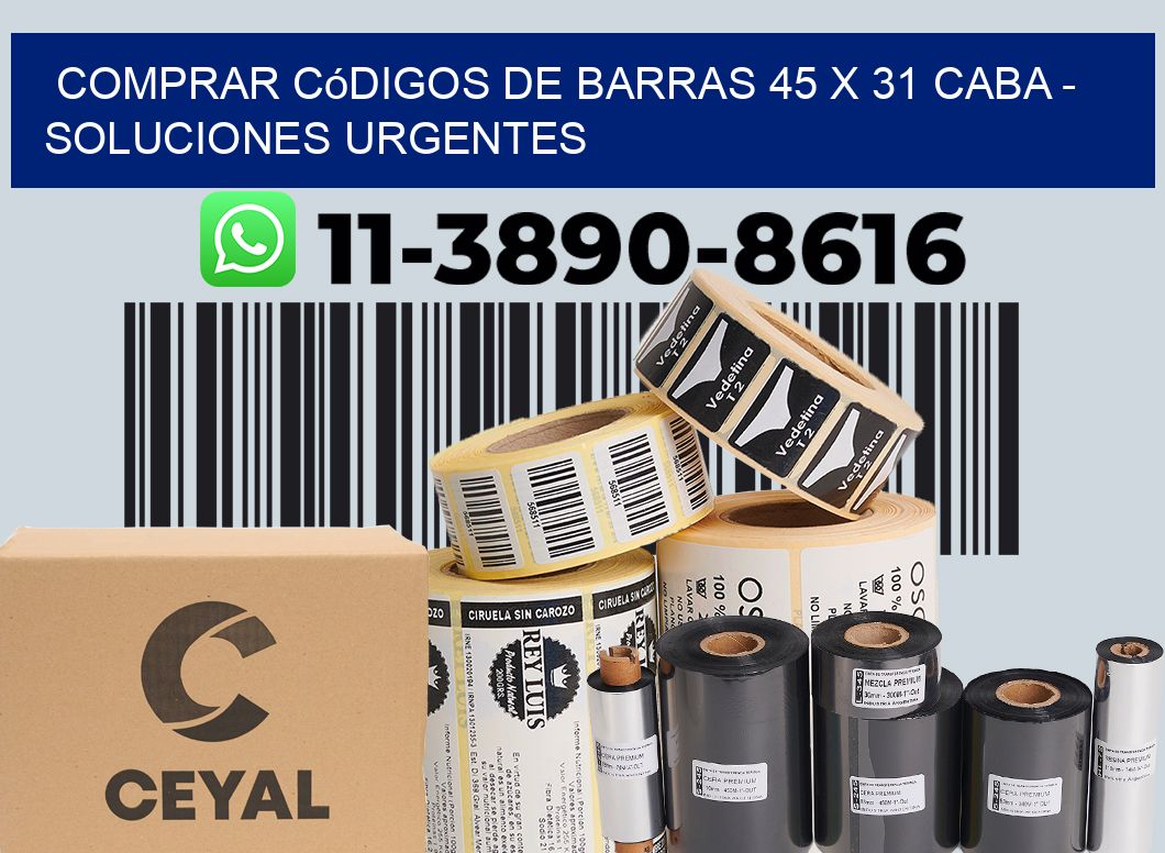 Comprar códigos de barras 45 x 31 CABA - soluciones urgentes