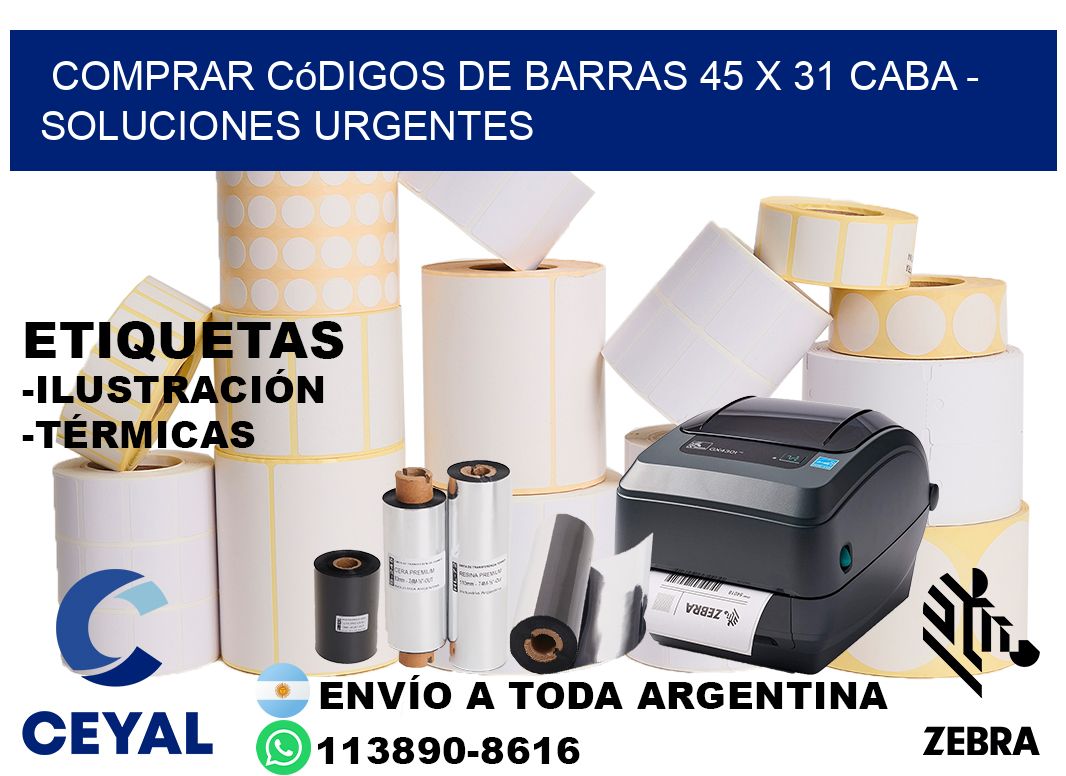 Comprar códigos de barras 45 x 31 CABA - soluciones urgentes