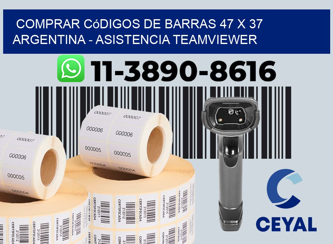 Comprar códigos de barras 47 x 37 argentina - asistencia teamviewer