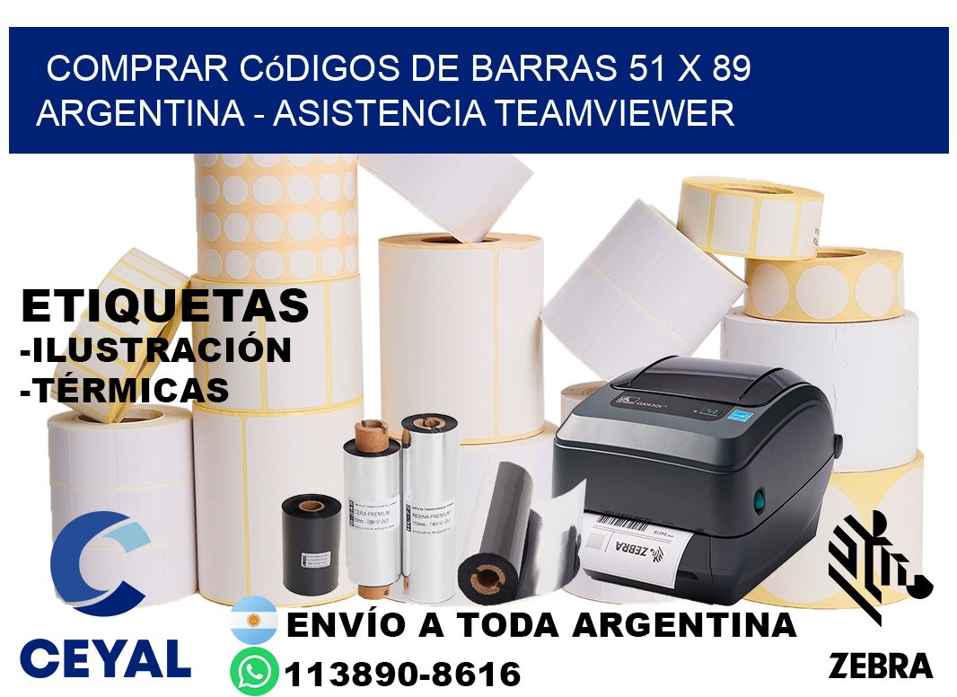 Comprar códigos de barras 51 x 89 argentina - asistencia teamviewer