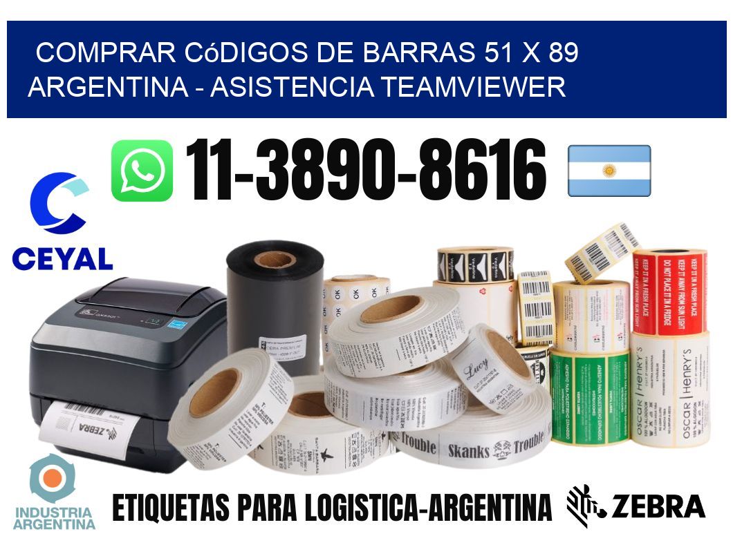 Comprar códigos de barras 51 x 89 argentina - asistencia teamviewer