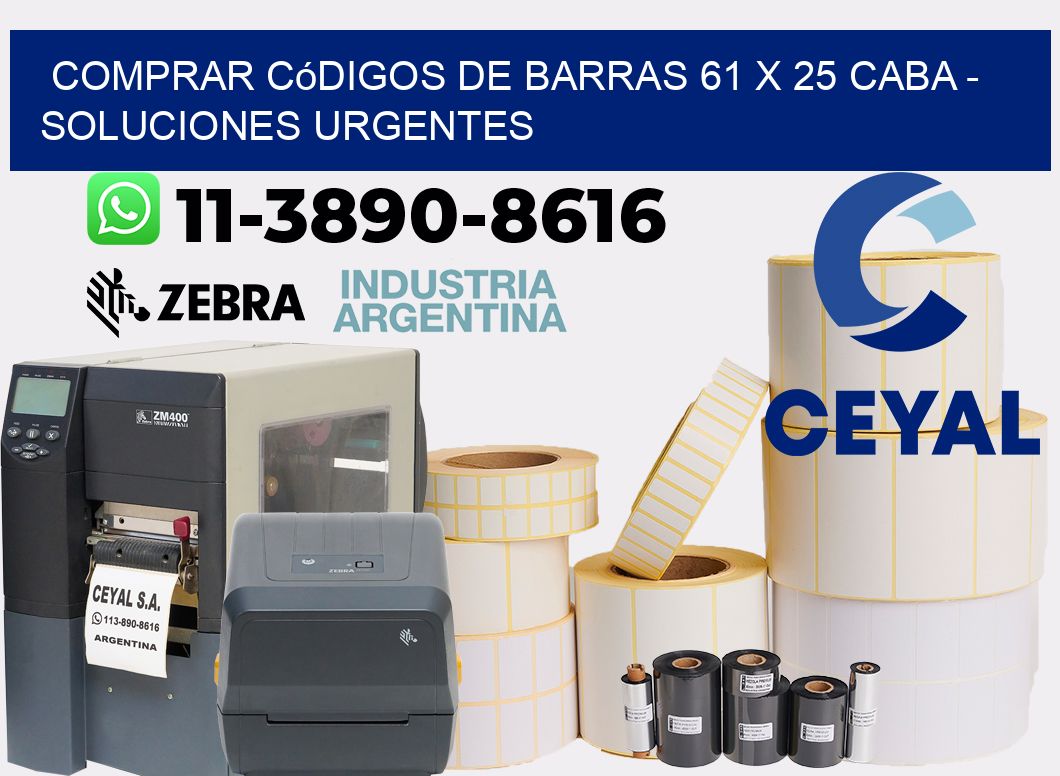Comprar códigos de barras 61 x 25 CABA - soluciones urgentes