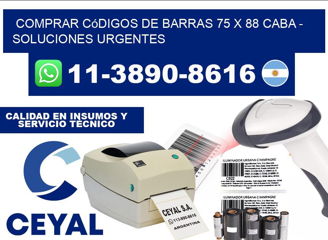 Comprar códigos de barras 75 x 88 CABA - soluciones urgentes