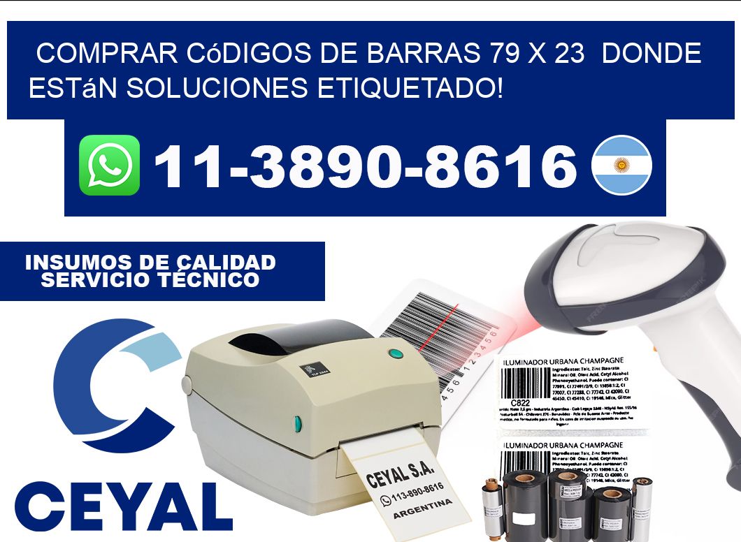 Comprar códigos de barras 79 x 23  donde están soluciones etiquetado!