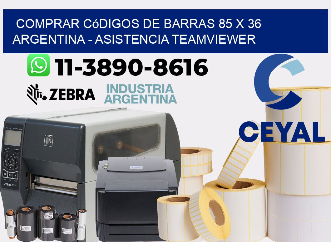 Comprar códigos de barras 85 x 36 argentina - asistencia teamviewer