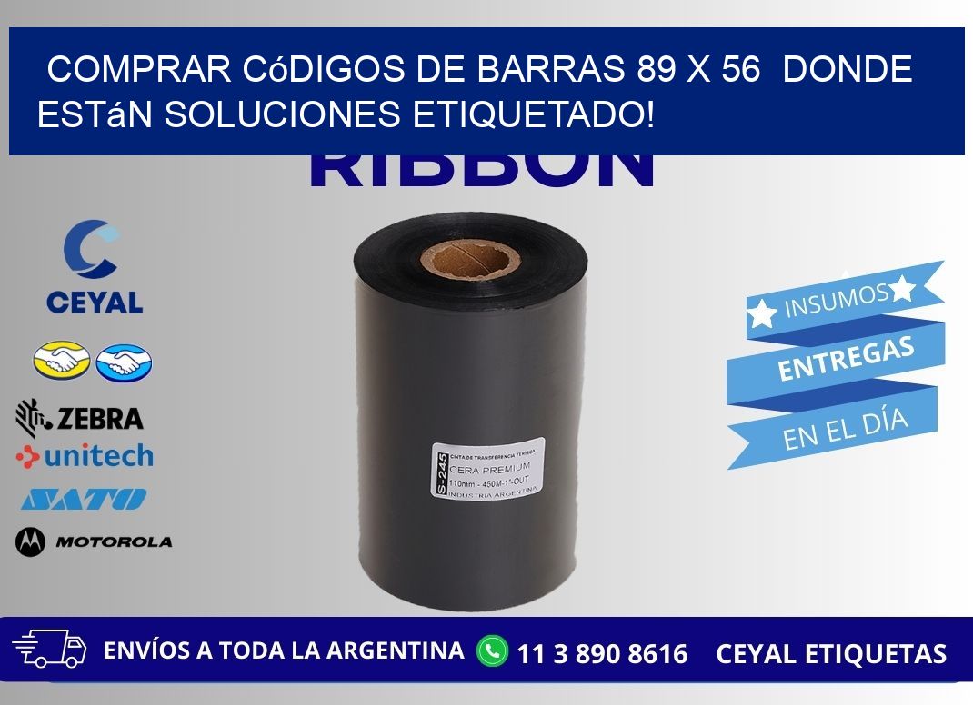 Comprar códigos de barras 89 x 56  donde están soluciones etiquetado!