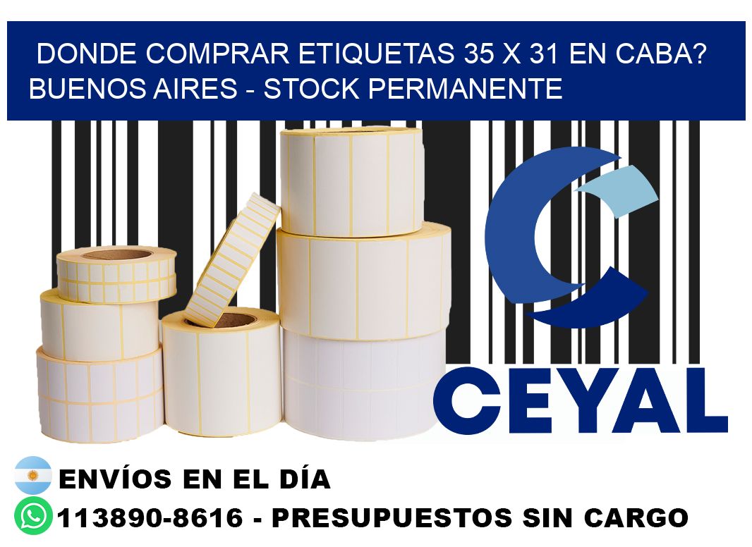 Donde Comprar etiquetas 35 x 31 en CABA? Buenos Aires - Stock permanente