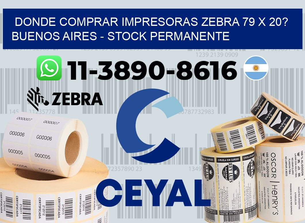 Donde Comprar impresoras zebra 79 x 20? Buenos Aires - Stock permanente