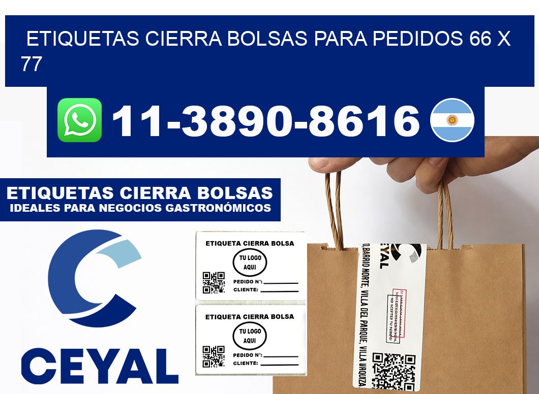 ETIQUETAS CIERRA BOLSAS PARA PEDIDOS 66 x 77