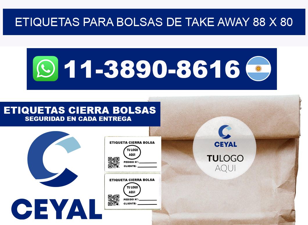 ETIQUETAS PARA BOLSAS DE TAKE AWAY 88 x 80