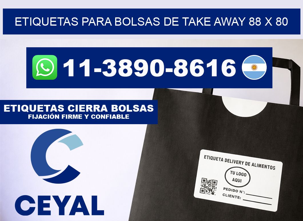 ETIQUETAS PARA BOLSAS DE TAKE AWAY 88 x 80