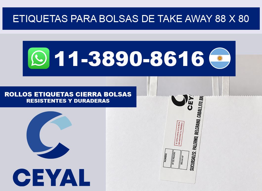 ETIQUETAS PARA BOLSAS DE TAKE AWAY 88 x 80