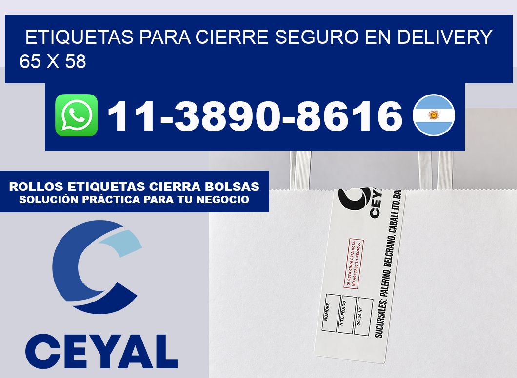 ETIQUETAS PARA CIERRE SEGURO EN DELIVERY 65 x 58