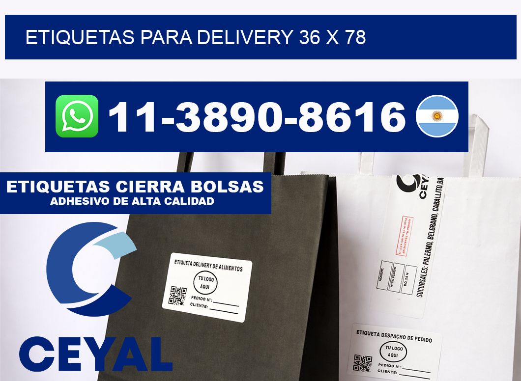 ETIQUETAS PARA DELIVERY 36 x 78