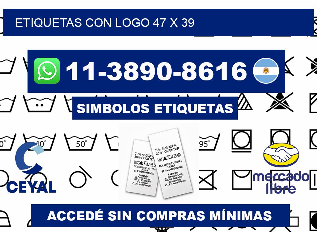 Etiquetas con logo 47 x 39