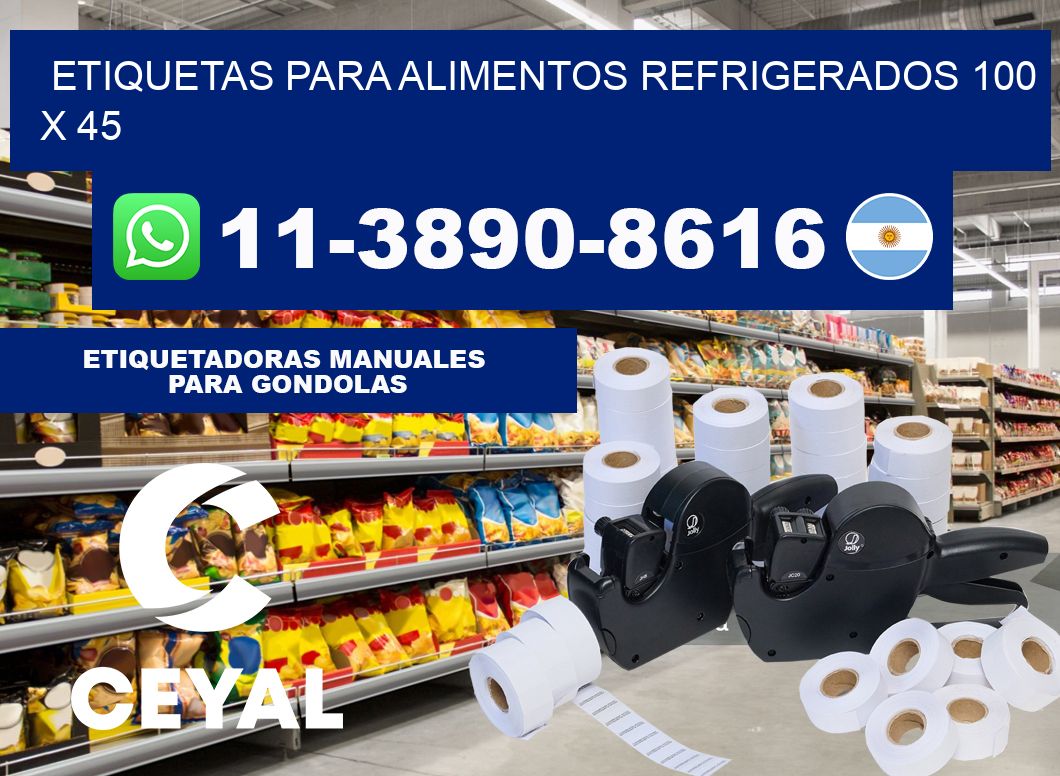 Etiquetas para alimentos refrigerados 100 x 45