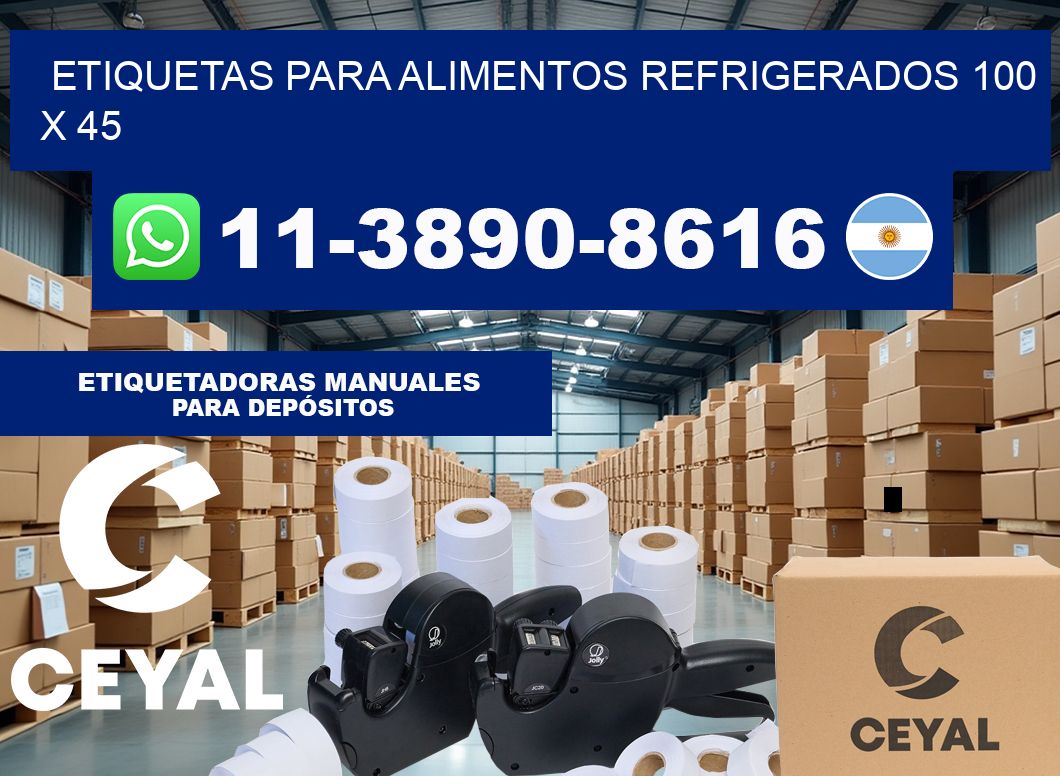 Etiquetas para alimentos refrigerados 100 x 45