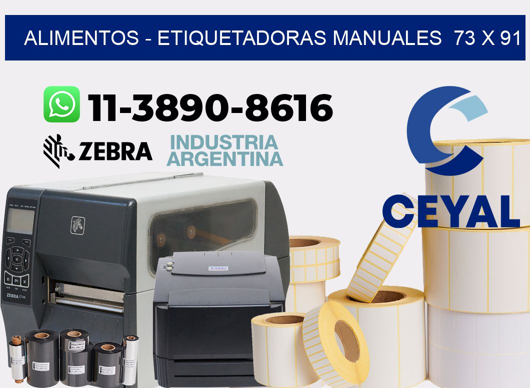 alimentos - Etiquetadoras Manuales  73 x 91