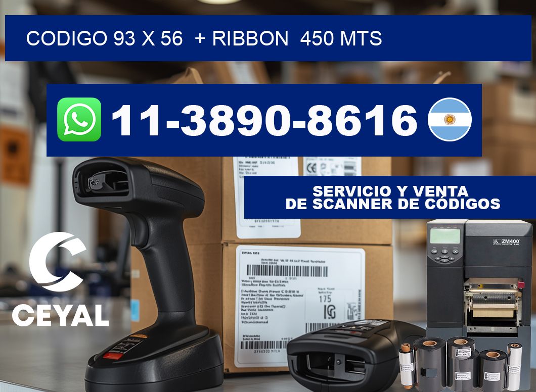 codigo 93 x 56  + ribbon  450 mts