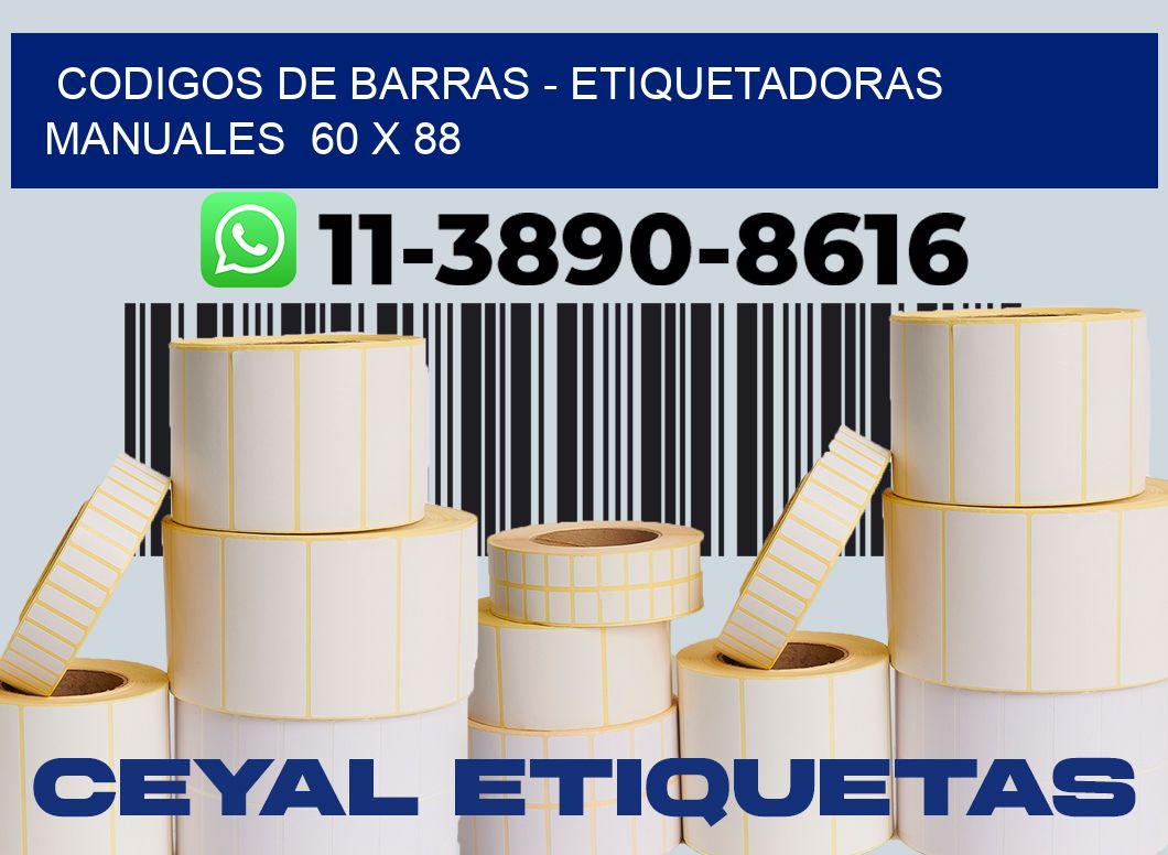 codigos de barras – Etiquetadoras Manuales  60 x 88