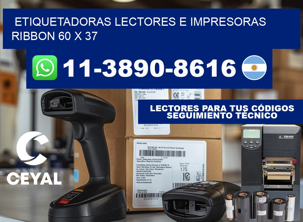 etiquetadoras lectores e impresoras ribbon 60 x 37