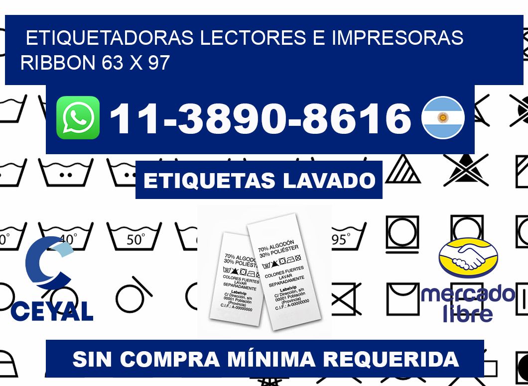 etiquetadoras lectores e impresoras ribbon 63 x 97