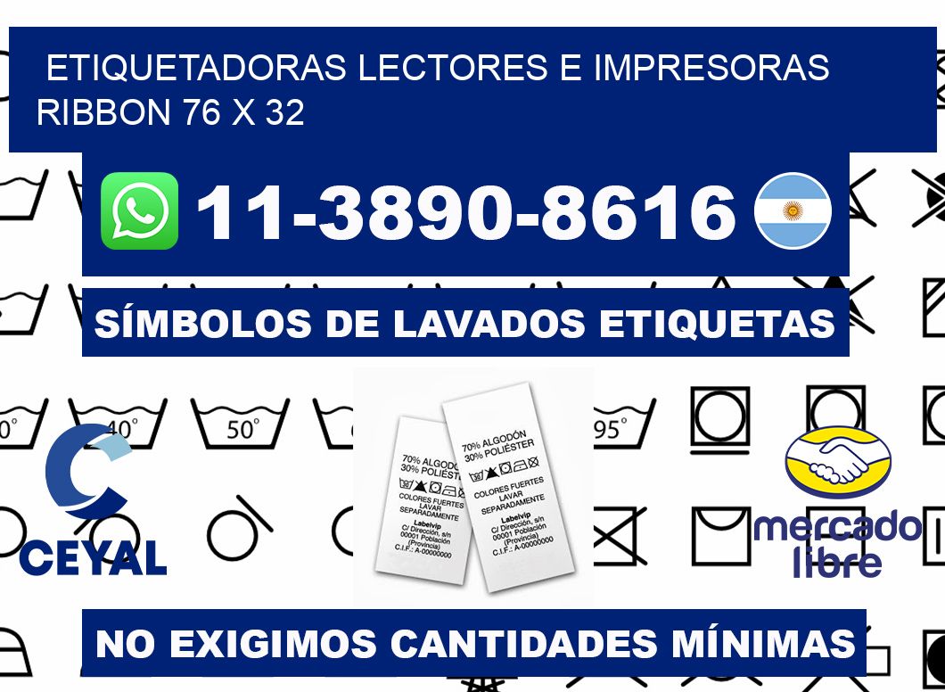 etiquetadoras lectores e impresoras ribbon 76 x 32