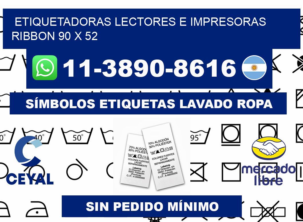 etiquetadoras lectores e impresoras ribbon 90 x 52