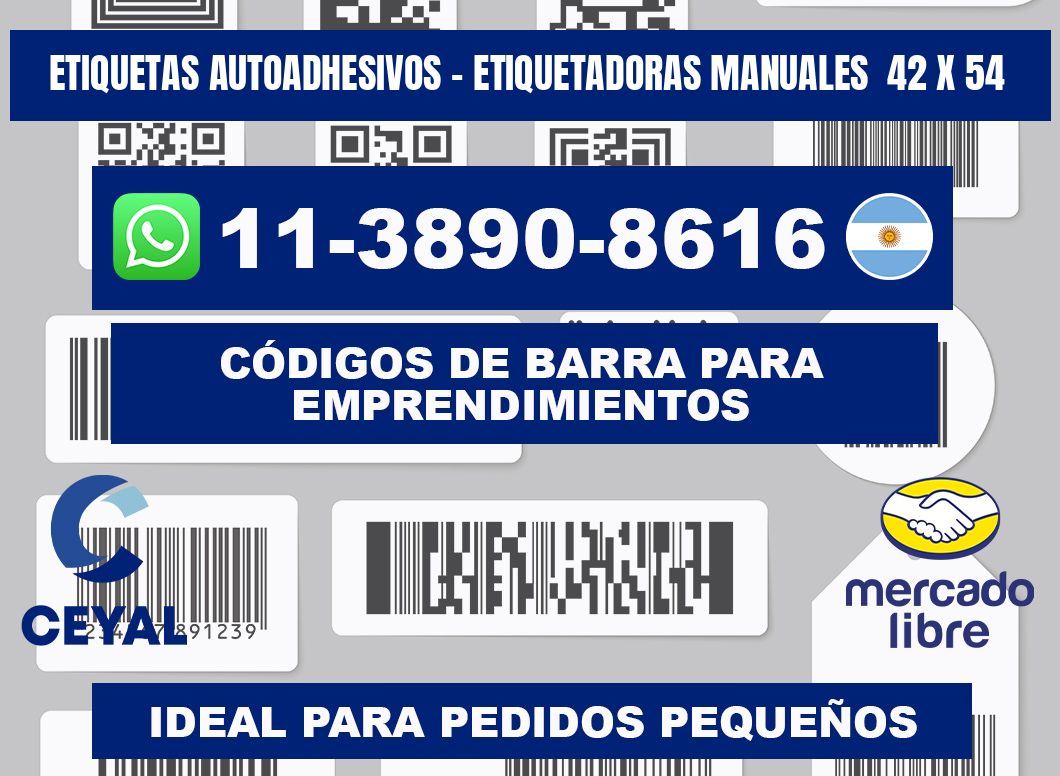 etiquetas autoadhesivos - Etiquetadoras Manuales  42 x 54