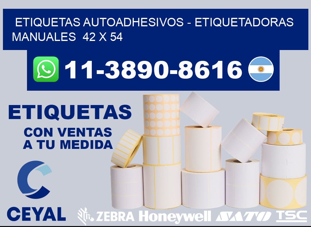etiquetas autoadhesivos – Etiquetadoras Manuales  42 x 54