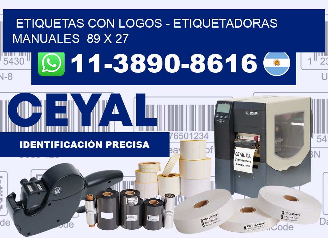 etiquetas con logos – Etiquetadoras Manuales  89 x 27