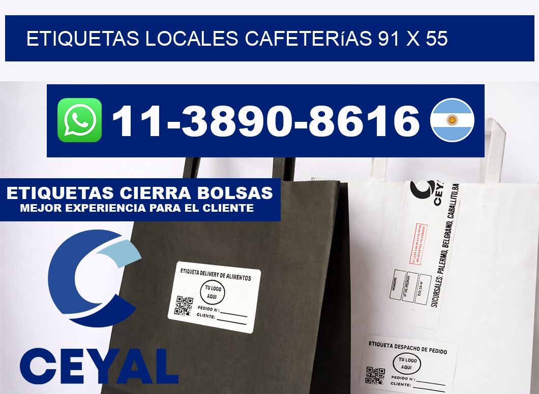 etiquetas locales cafeterías 91 x 55